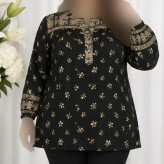 تونیک نخی سایز بزرگ طرح اندونزی مدل گلی