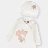سرهمی مخمل با کلاه دخترانه طرح آیلا
