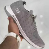 کفش اسکیچرز مردانه و زنانه مدل ایربولینگ رنگ طوسی و مشکی مناسب پیاده روی و باشگاه