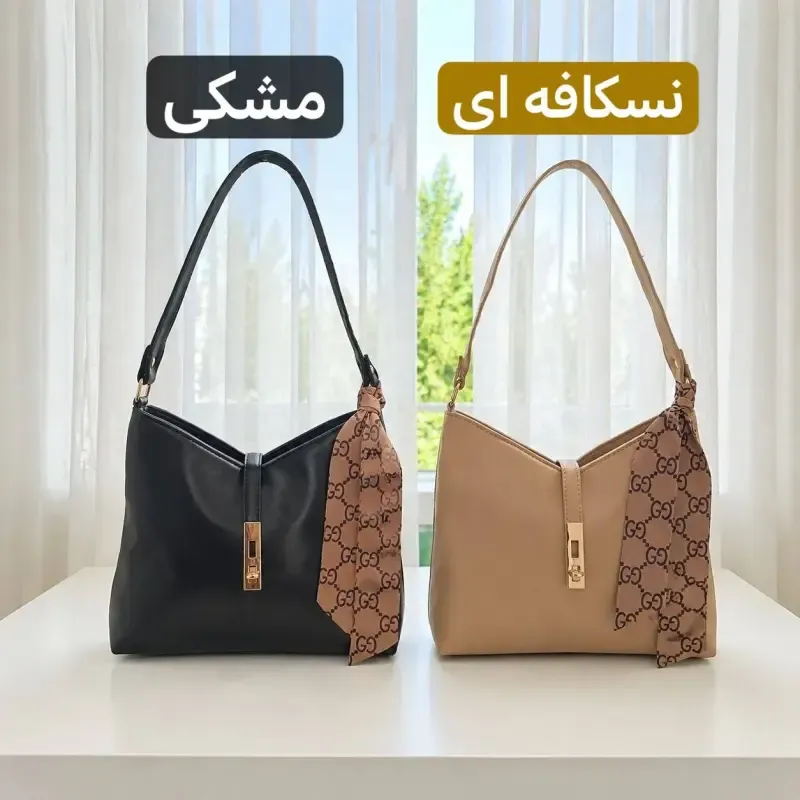 کیف زنانه چرم مصنوعی رسمی و روزمره مدل زیپ و قفل دار