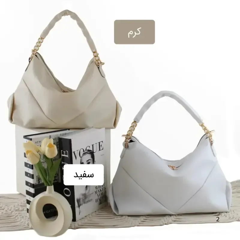 کیف زنانه چرم مصنوعی روزمره و رسمی بند بلند