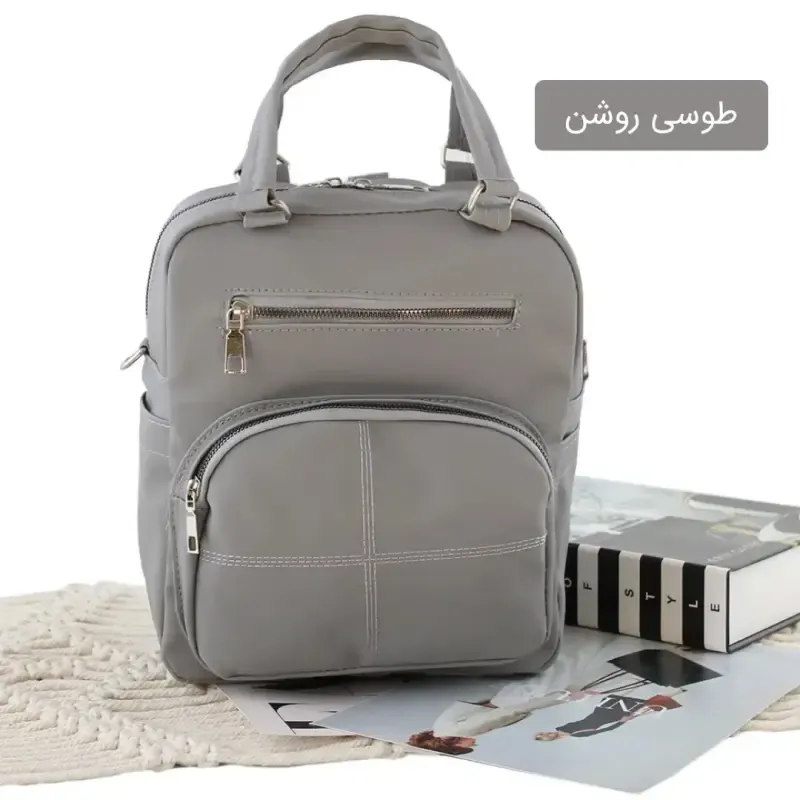 کیف زنانه چرم مصنوعی اسپرت و روزمره ابعاد 30 در 25 سانتیمتر