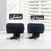 جا موبایلی و جا کارتی چرم مصنوعی بند دار