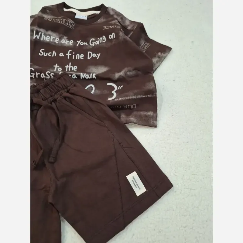 ست تیشرت و شلوارک اسپرت بچگانه سایز 35 تا 50