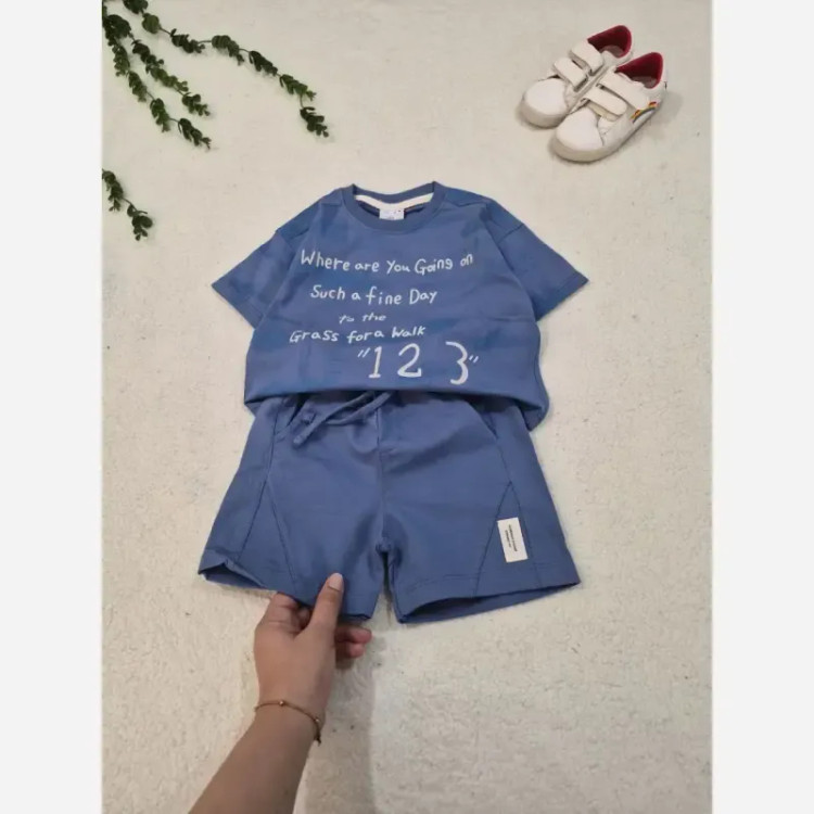 ست تیشرت و شلوارک اسپرت بچگانه سایز 35 تا 50