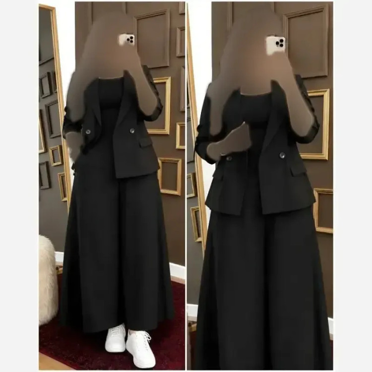 ست کت شلوار دامنی کتان کجرا مدل مونا