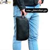 کیف دستی مردانه چرم صنعتی ضخیم دو خانه بند دستی