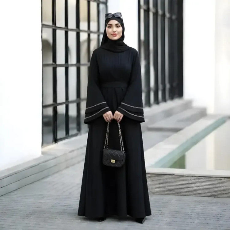 مانتو پیراهنی بلند دلتا کراش رنگ مشکی سایز 1 تا 3