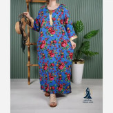 ساحلی نخی ترکمنستان طرح کتیبه طلایی گل درشت فری سایز رنگ مشکی کرم سبزیشمی آبی سورمه ای تیره