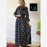 ساحلی نخی طرح دار ماچ خنک و تابستانه فری سایز