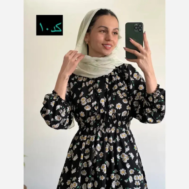 ساحلی نخی طرح دار ماچ خنک و تابستانه فری سایز