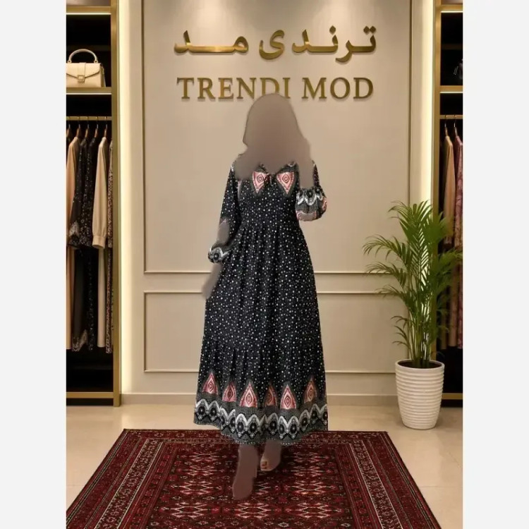 ساحلی نخی طرح دار توپ توپی فری سایز