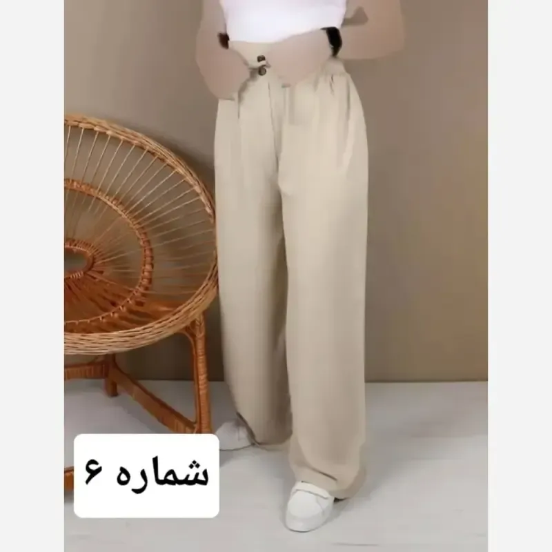 شلوار بگ نخی برماندو قد 107 سانت