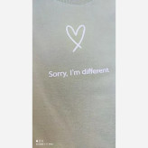 ست تیشرت و شلوارک دخترانه طرح Sorry I'm different نخی و پنبهای سایز 40 تا 55