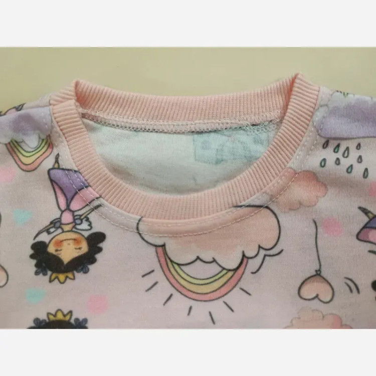 ست بلوز و شلوار راحتی دخترانه طرح پرنسس و اسب تک شاخ