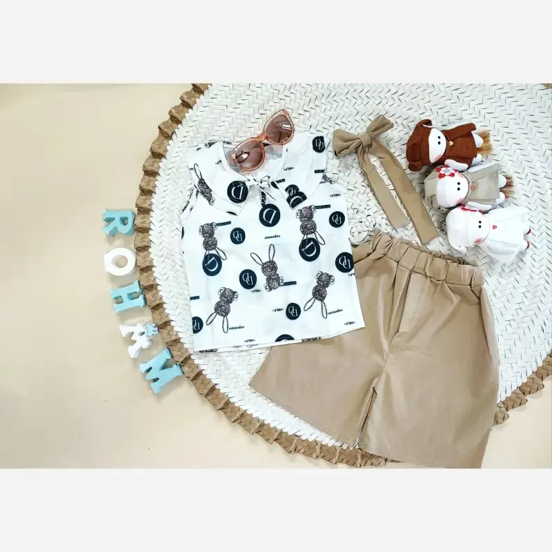 تاپ شلوارک دخترانه خنک و راحت در سه سایز مختلف