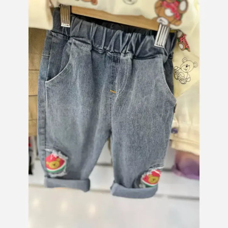 ست بلوز و شلوار تدی و جین وارداتی بهاره و پاییزه بچهگانه