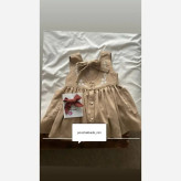 سارافون دخترانه وینتج نخی گلدوزی شده مناسب 1 تا 6 سال