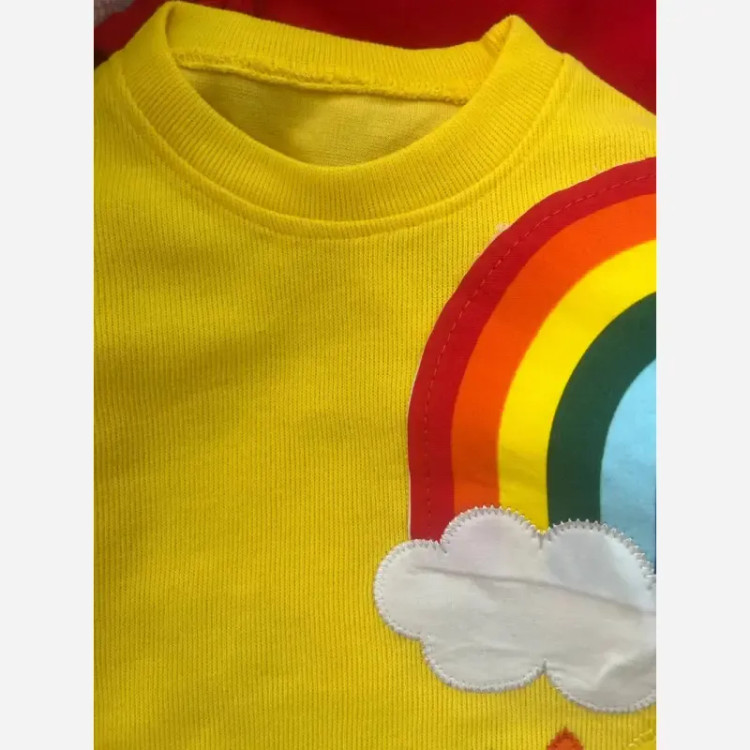 ست بلوز و شلوار بچگانه طرح رنگین کمان جنس دورس کبریتی مناسب 1 تا 4 سال