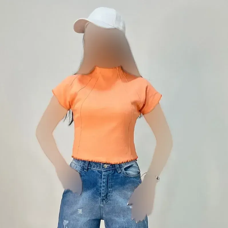 کراپ تاپ زنانه کبریتی رگه دوزی کد 1439