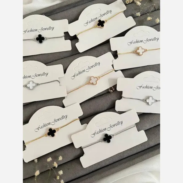 دستبند دخترانه طرح ون کلیف مدل آسانسوری قابل تنظیم