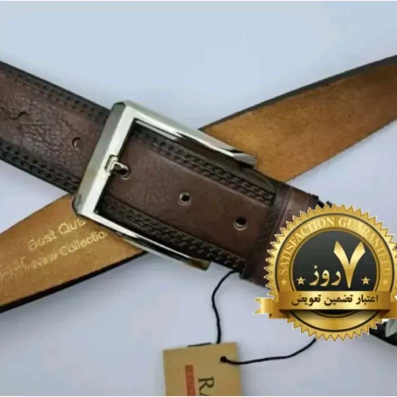 کمربند چرم مردانه رابو پهنای 35 میلیمتر با جعبه هدیه چوبی