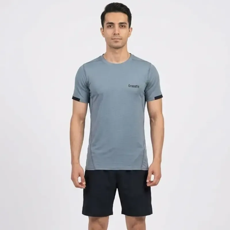 تیشرت ورزشی مردانه مدل CROSSFIT جنس فلامنت سوزنی کد 11575