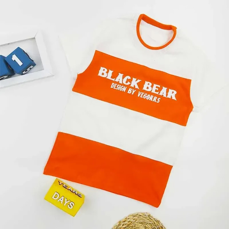 تیشرت پسرانه طرح BLACK یقه گرد پنبهای مناسب بهار و تابستان