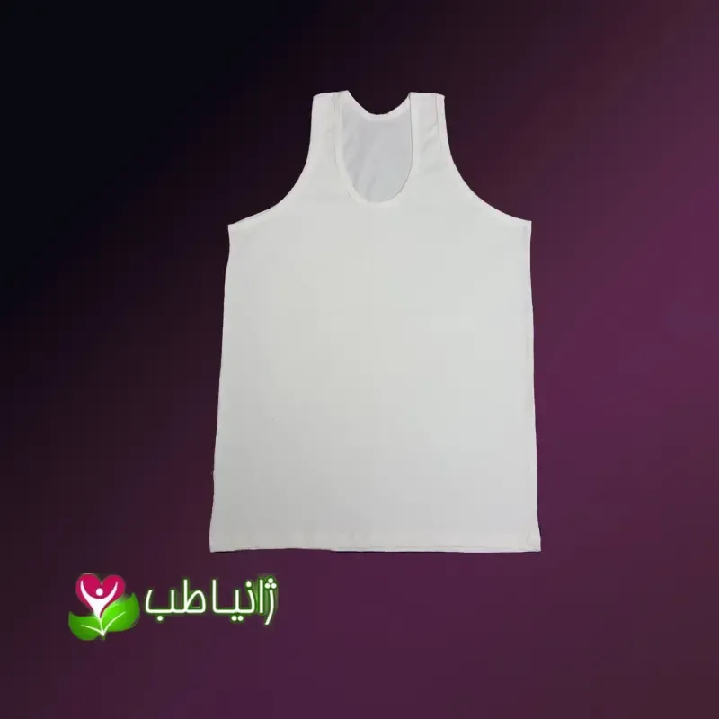 زیرپوش رکابی مردانه و زنانه صددرصد پنبه طبیعی الیاف گیاهی ژانیاطب سایز M تا 3XL رنگ کرم روشن