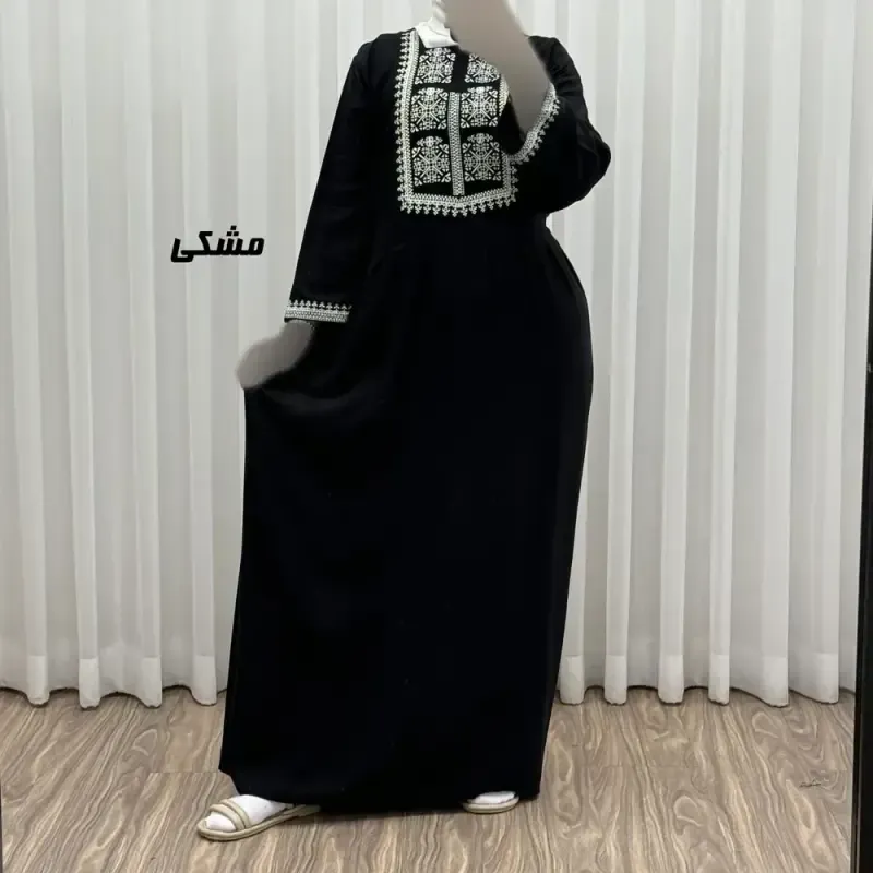 پیراهن ساحلی نخی زنانه مدل ساره 2 کد 1756 فری سایز با کمربند