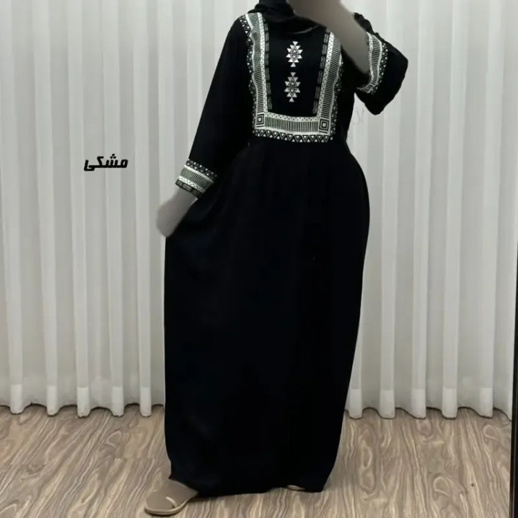 پیراهن ساحلی نخی زنانه مدل سرخپوستی فری سایز مناسب تا 44 با کمربند