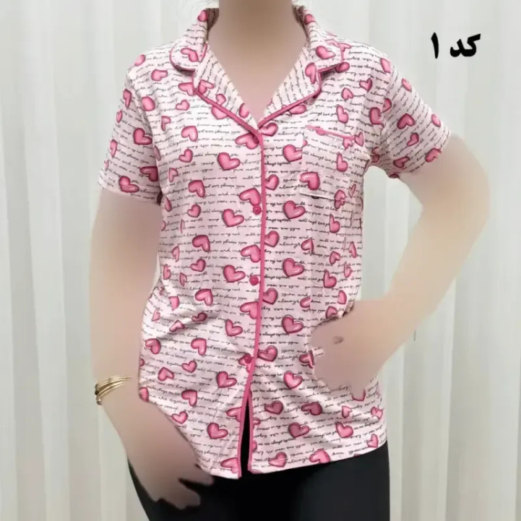 لباس خواب جلو باز وارداتی زنانه کد 1161 جنس اسپاندکس و پلی استر چهارفصل راحت تنخور سایز S M L