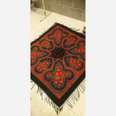 روسری ترکمنی اصل پشمی پاولوا پوساد مدل جیمی قواره بزرگ مناسب پاییز زمستان بهار