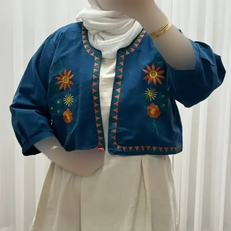 کت سارافون لینن مدل یولیا فری سایز زنانه مناسب تا سایز 48 چهارفصل شیک و راحت