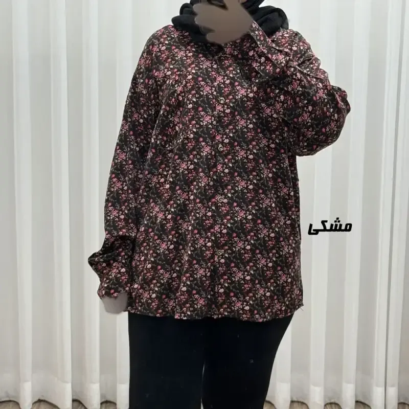 شومیز نخی جلوباز زنانه و دخترانه پارچه خارجی بدون آبرفت و چروک