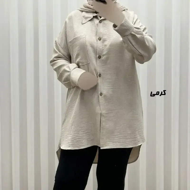 مانتو دکمهدار زنانه مدل صوفیا فری سایز مناسب تا 48