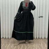 پیراهن نخی گلدوزی زنانه و دخترانه فری سایز مدل نازی کد 1778