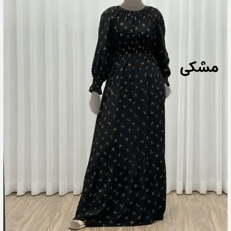 پیراهن ساحلی نخی گلریز زنانه فری سایز تا 50 بدون رنگ رفت سایه دهی ندارد