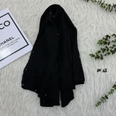 شال نخی مشکی قواره بزرگ 90 در 200 سانتیمتر بدون سُر خوردن و چروک شدن
