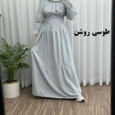 پیراهن ساحلی نخی زنانه مدل خسته فری سایز مناسب تا سایز 46