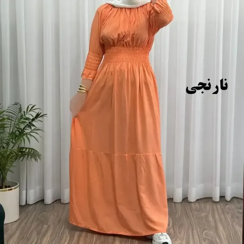 پیراهن ساحلی نخی زنانه مدل خسته فری سایز مناسب تا سایز 46