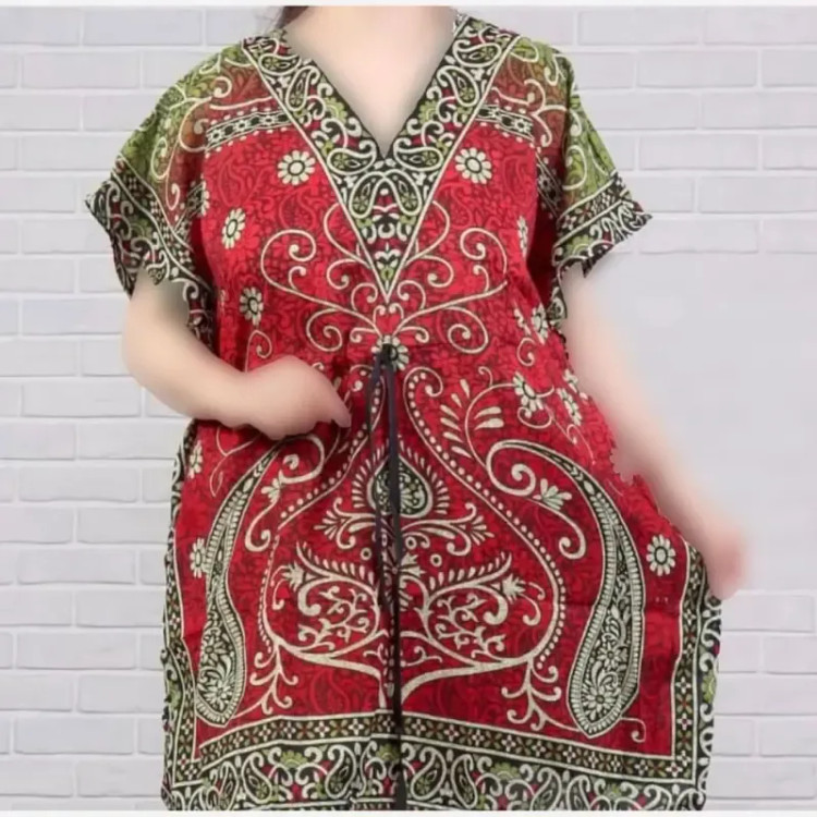 پیراهن طرح سنتی هندی بته جغه فری سایز سیلک هندی زنانه تا سایز 60 شیک و راحت چهارفصل بدون آبرفت و رنگ رفت