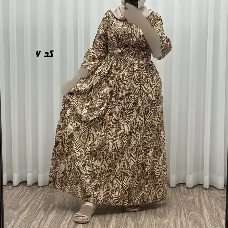 پیراهن عروسکی نخی زنانه و دخترانه فری سایز مناسب تا 44