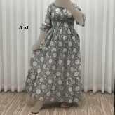 پیراهن عروسکی نخی زنانه و دخترانه فری سایز مناسب تا 44