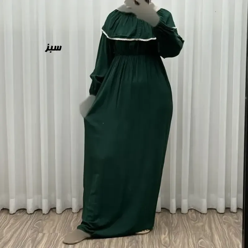 پیراهن ساحلی نخی آستین بلند زنانه و دخترانه فری سایز مدل ملوانی