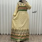 پیراهن ساحلی زنانه نخی مدل حاشیه دار ستاره فری سایز مناسب تا 46