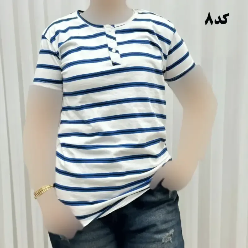 تیشرت زنانه نخ پنبه H&M جلودکمه چهارفصل