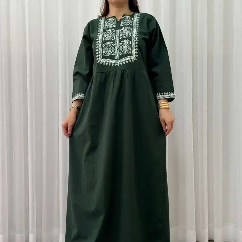 پیراهن لینن چاپی ساره فری سایز تا 48 بنددار چهارفصل شیک راحت بدون آبرفت و رنگرفت