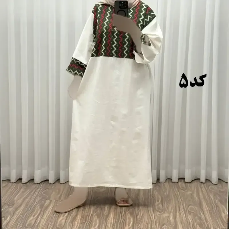 پیراهن کفتان لینن پاییزه فری سایز زنانه تا سایز 50 شیک و راحت کمربند دار بدون سایه اندازی