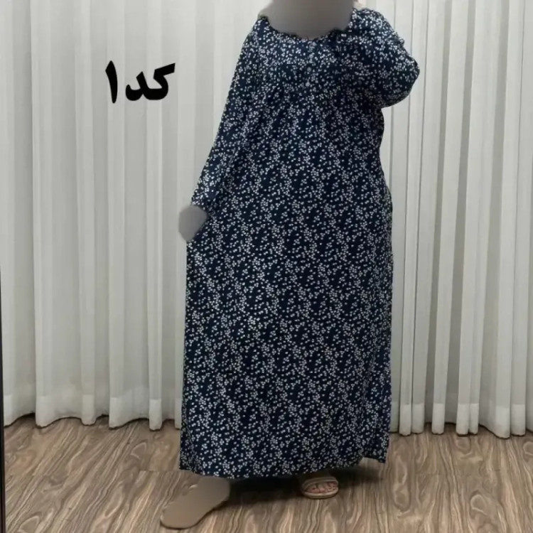 پیراهن سایزبزرگ نخی فری سایز تا 52 هندی کد 1498